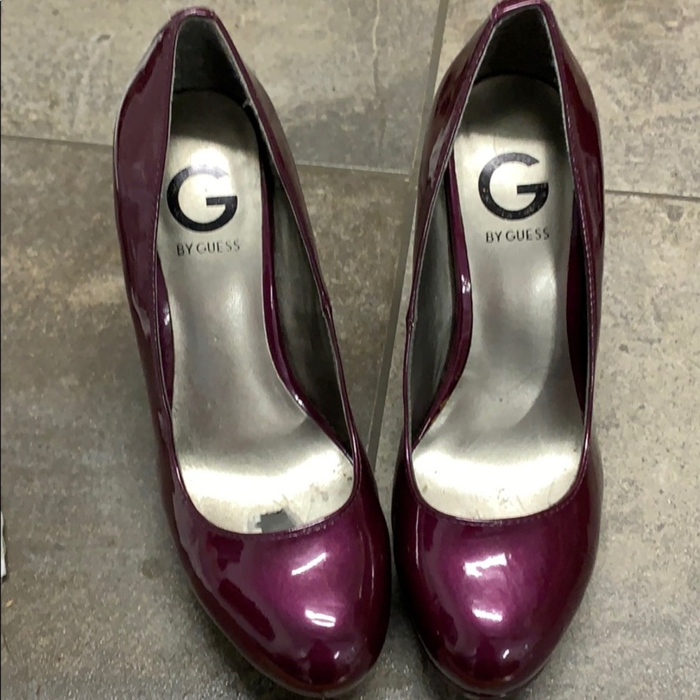 G by Guess platform purple heels size 8